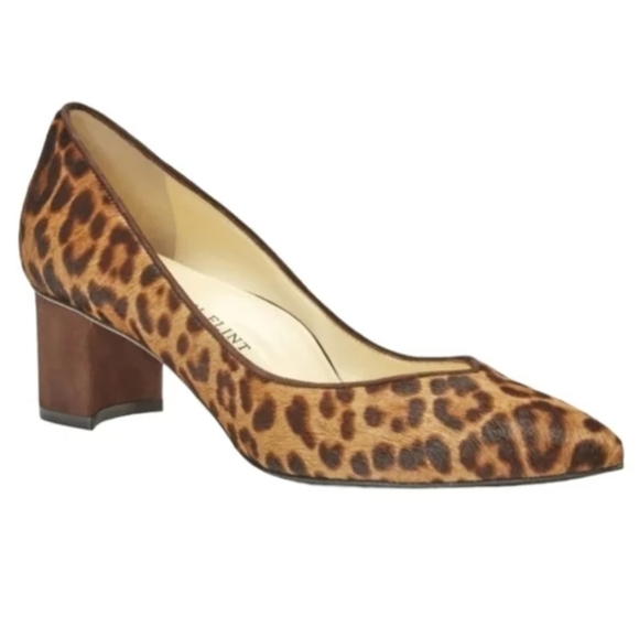 Flint Perfect Emma chocolate Leopard haircalf point toe pumps - Picture 15 of 15